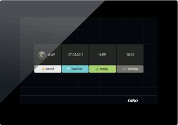 Touchscreen für multifunktionales Hausautomationssystem - 550-20101 - Niko - wandmontiert