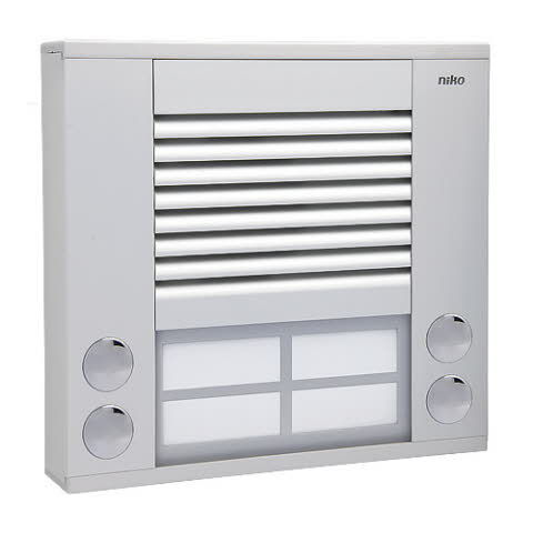 Aluminium-Türstation - 10-104 - Niko - für Außenbereich / ohne Kamera / mit 4 Tasten