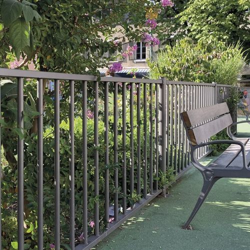 Zaun mit Stangen - V80 - NORMACLO - Spielplatz / galvanisiertem Stahl / pulverbeschichteter Stahl