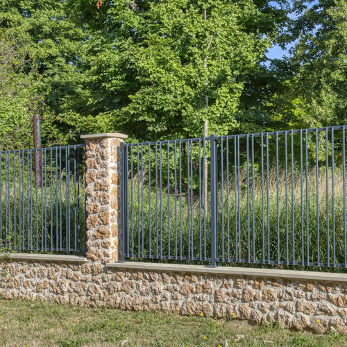 Zaun mit Stangen - PRIMADESIGN™ - NORMACLO - für Wohnhaus / für öffentliche Bereiche / galvanisiertem Stahl