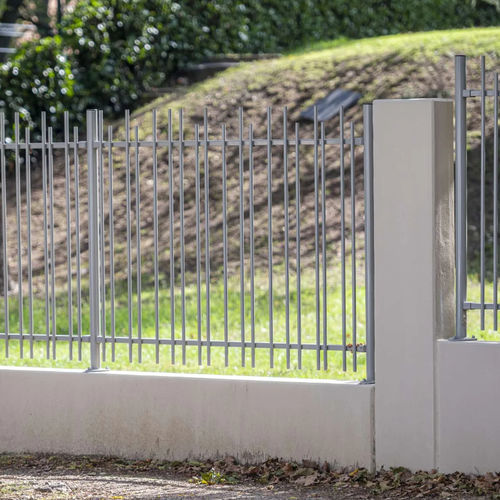Zaun mit Stangen - PRIMADESIGN™ C - NORMACLO - für Wohnhaus / zur beruflichen Nutzung / galvanisiertem Stahl