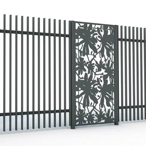 Lochblechzaun - CASSETTES MAGNOLIA - NORMACLO - mit Stangen / für öffentliche Bereiche / galvanisiertem Stahl