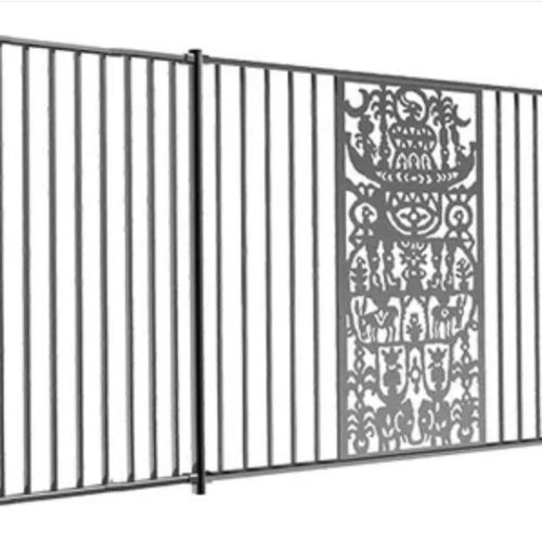 Plattenzaun - RONEL™ - NORMACLO - mit Stangen / für Wohnhaus / für öffentliche Bereiche