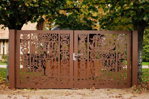 Schwenkbares Tor - RONEL™ - NORMACLO - Aluminium / galvanisiertem Stahl / pulverbeschichteter Stahl