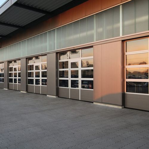 Einflügeliges Industrietor - PASS AND SIDE - Novoferm - Aluminium / windfest / Flucht