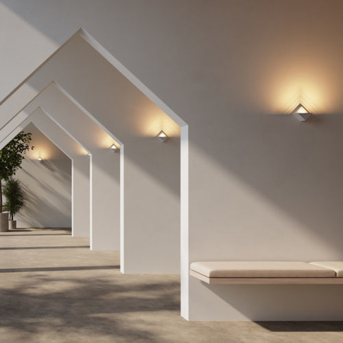 Moderne Wandleuchte - IMPULSE - Modular Lighting Instruments - für den Innenraum / Metall / quadratisch