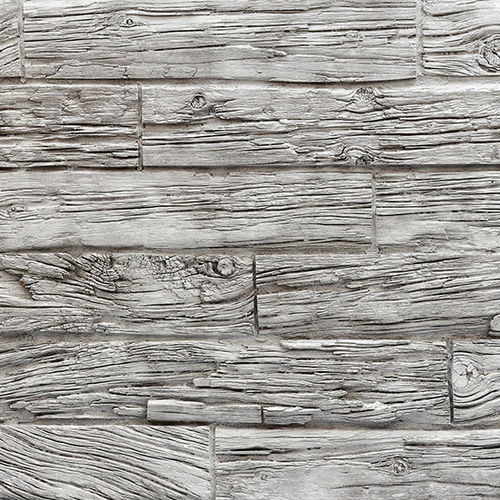 Polyester-Dekorplatte - HORIZONTAL WOODEN SLEEPERS WHITE - MSD Panels - Glasfaser / Wand / bedruckt