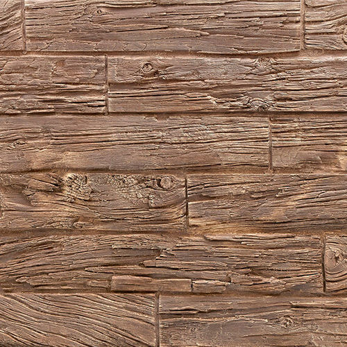 Polyester-Dekorplatte - HORIZONTAL WOODEN SLEEPERS BROWN - MSD Panels - Glasfaser / Wand / bedruckt