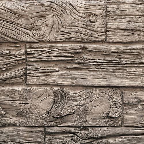 Polyester-Dekorplatte - HORIZONTAL WOODEN SLEEPERS ASH - MSD Panels - Glasfaser / Wand / bedruckt