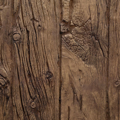 Polyester-Dekorplatte - VERTICAL WOODEN SLEEPERS OLD WALNUT - MSD Panels - Glasfaser / Wand / bedruckt