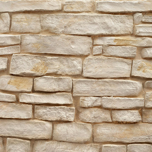 Polyester-Dekorplatte - ASHLAR STONE OFF-WHITE - MSD Panels - Glasfaser / Wand / bedruckt