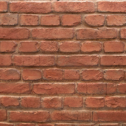 Polyester-Dekorplatte - ROUGH BRICK DARK-RED - MSD Panels - Glasfaser / Wand / bedruckt