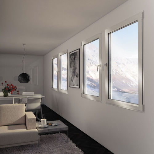 Aluminiumfenster - ALGA - MENUISERIES ELVA - Dreh-Kipp / mit Dreifachverglasung / einflügelig