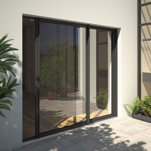 Schiebefenstertür - SCHUCO - MENUISERIES ELVA - Aluminium / mit Doppelverglasung / Akustik