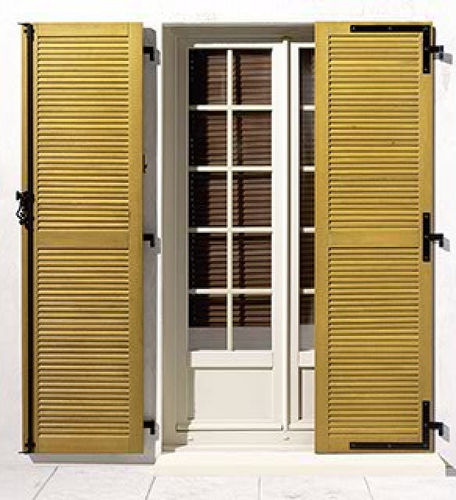 Einflügeliger Fensterladen - MENUISERIES ELVA - Holz / Tür