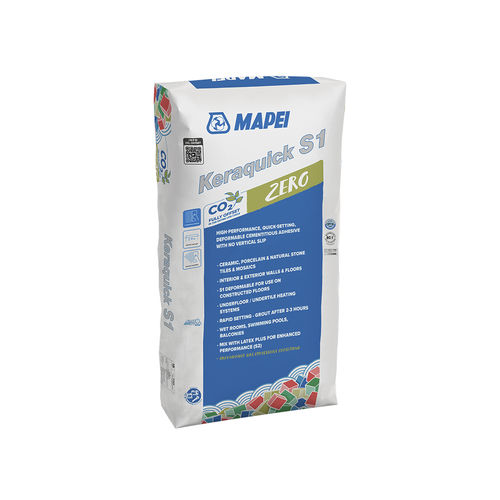 Klebemörtel für Verfugung - KERAQUICK S1 ZÉRO - MAPEI - für Fliesen / für Zement / Schnell