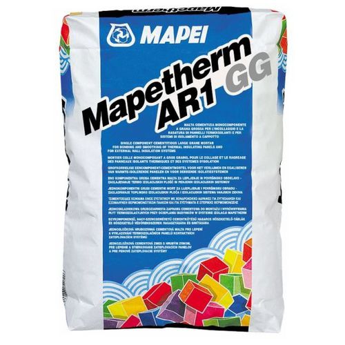 Nachbearbeitungs-Mörtel - MAPETHERM AR1 GG - MAPEI - für selbstnivelierenden Estrich / für Wärmedämmverbundsysteme WDVS / für Zement