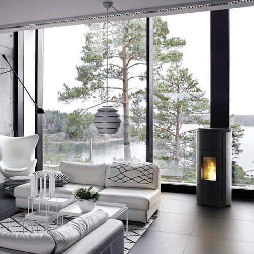 Pelletkaminofen - FLOW - MCZ - 5 kW...10 kW / modern / Stahl