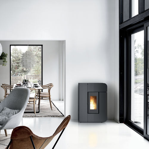 Pelletkaminofen - ALEA - MCZ - 7 kW / wandmontiert / modern