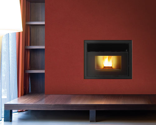 Pellet-Kamineinsatz - QBOX 60 - MCZ - mit Zwangskonvektion / modern / mit Fernbedienung