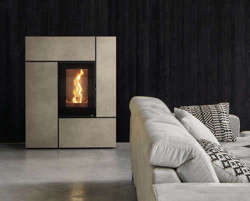 Pelletkaminofen - FEEL - MCZ - 12 kW / bodenstehend / wandmontiert
