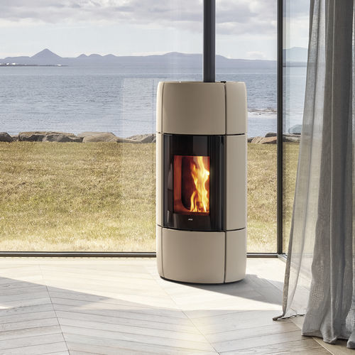 Pelletkaminofen - CURVE CORE - MCZ - 8 kW / bodenstehend / modern