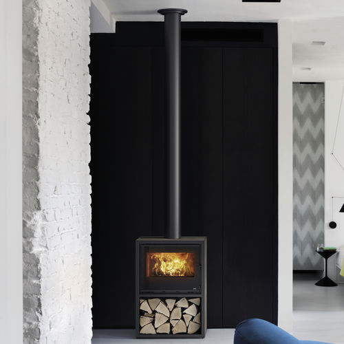 Holz-Kaminofen - STONE CASE - MCZ - bodenstehend / modern / Metall