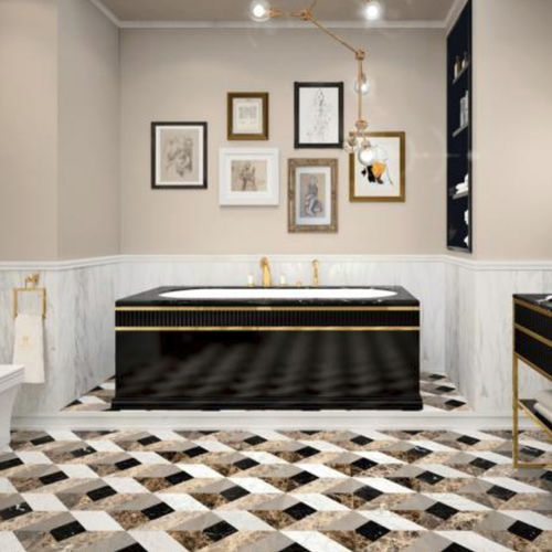 Freistehende Badewanne - ACADEMY - Oasis Group srl - Harz / weiß / schwarz