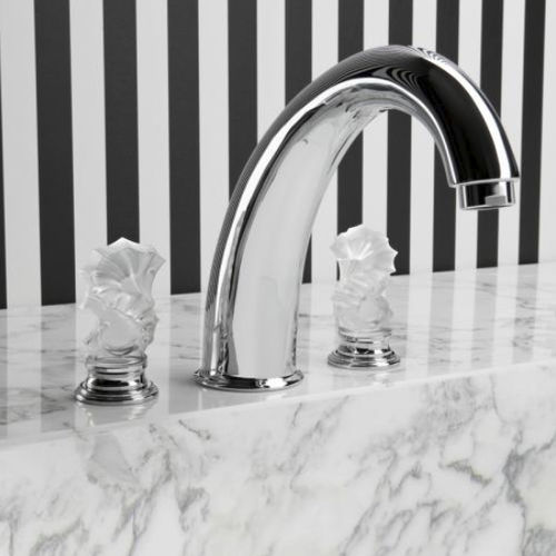 Zweigriffmischer für Waschtisch - SEAHORSE 000RBSH041CR - Oasis Group srl - Aufsatz / aus verchromtem Metall / für Badezimmer