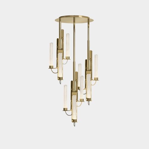 Hängelampe - DUCALE FLUTE - Oasis Group srl - Metall / Kristall / modern