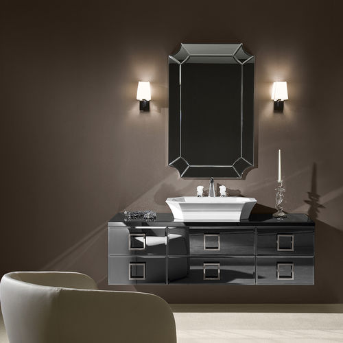 Wandhängender Waschtisch-Unterschrank - DAPHNE - Oasis Group srl - Nussbaum / Stil / lackiert