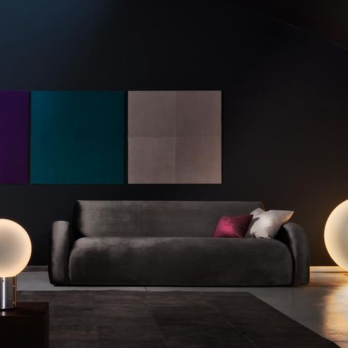 Modernes Sofa - BUMBLE BEE - Antidiva - Stoff / Leder / braun