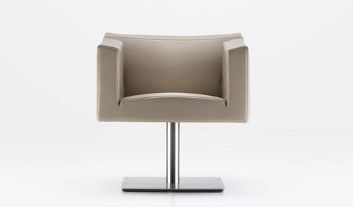 Moderner Sessel - TV - Antidiva - Leder / Stoff / Edelstahl