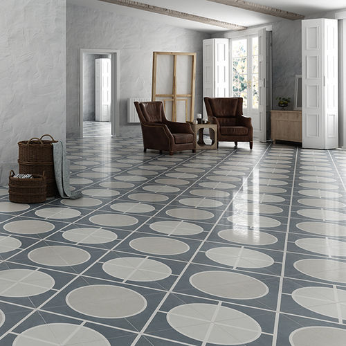 Feinsteinzeugfliesen - ENCAUSTIC 2.0 - APAVISA PORCELANICO - poliert / für den Innenraum / für Wohnzimmer