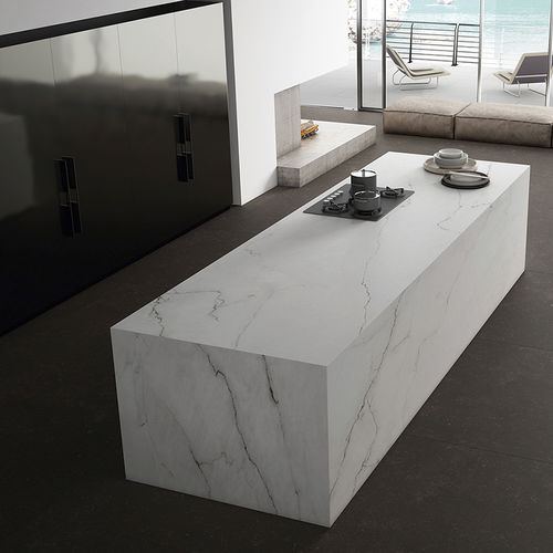 Schiefersteinplatte - CALACATTA - APAVISA PORCELANICO - für Innenausbau / poliert / Marmoroptik