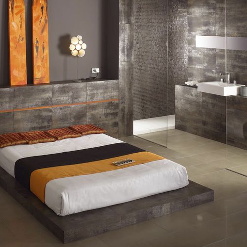 Feinsteinzeugfliesen - METAL  - APAVISA PORCELANICO - poliert / für den Innenraum / für Wohnzimmer