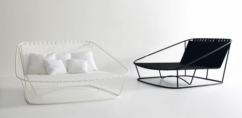 Moderne Sonnenliege - CLOUD - Arflex - Stoff / Leder / Stahl