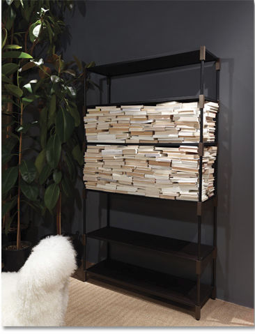 Modernes Bücherregal - MATCH - Arflex - Holz / schwarz