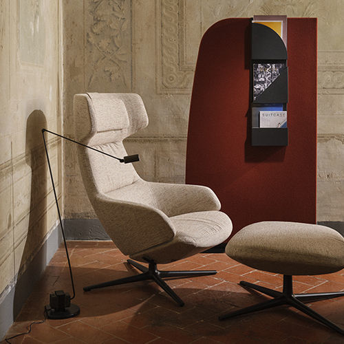 Moderner Sessel - ASTON CLUB  - Arper - Stoff / Leder / Kunstleder