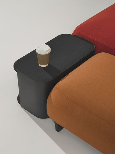 Modernes Sitzkissen - RALIK  - Arper - Stoff / Leder / quadratisch