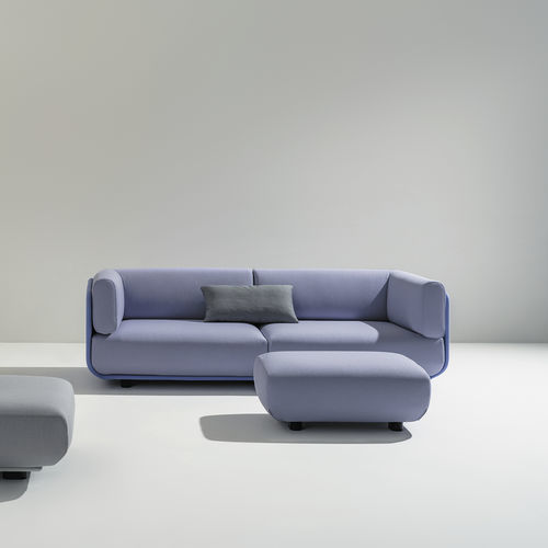 Moderne Ottomane - SHAAL - Arper - beschichtetes Textil / Leder / rechteckig