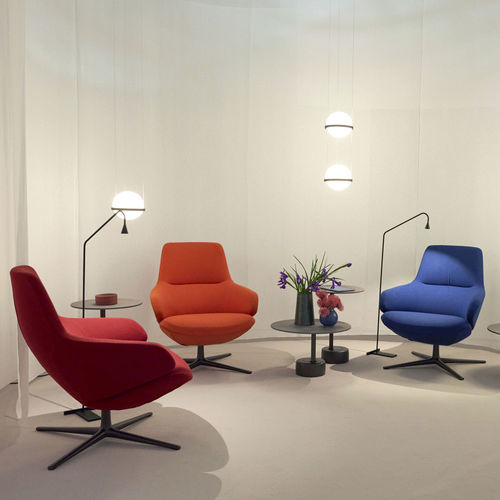 Moderner Sessel - ASTON CLUB - Arper - Stoff / beschichtetes Textil / Leder