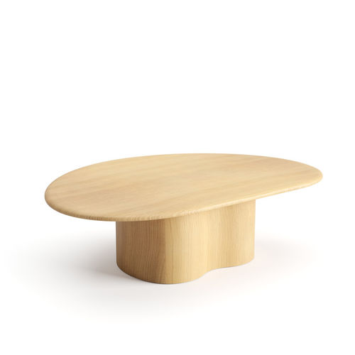 Moderner Couchtisch - 7011 - Arper - MDF / Eiche / Gestell aus Holz