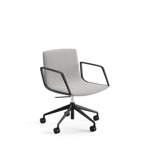 Moderner Chefsessel - CATIFA SENSIT - Arper - Leder / beschichtetes Textil / Aluminium