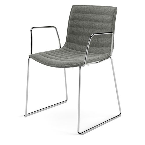 Moderner Stuhl - CATIFA (RE) 46 - Arper - für den Innenraum / Polypropylen / Leder