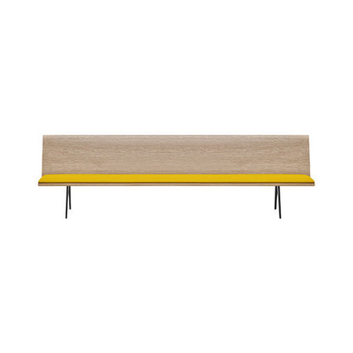 Moderne Bank - ZINTA  - Arper - Holz / Stoff / Leder