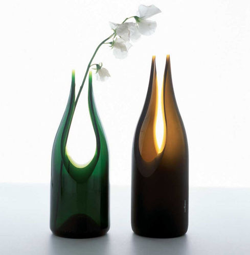 Vase / originelles Design - TRAN­SGLASS® : CUT - Artecnica - Glas