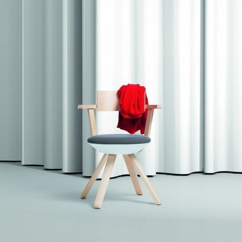 Moderner Stuhl - RIVAL - Artek - für den Innenraum / Polypropylen / Leder
