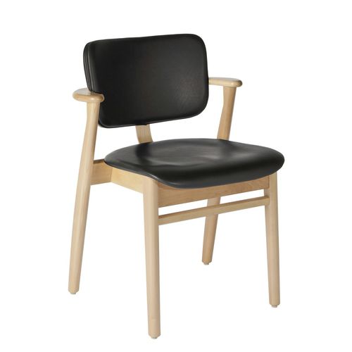 Moderner Stuhl - DOMUS - Artek - für den Innenraum / Leder / Eiche
