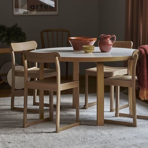 Moderner Tisch - AALTO - Artek - Birke / Hochdrucklaminat / Linoleum